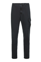 Brushed Cotton Canvas Garment Dyed Old Effect Cargo Pants